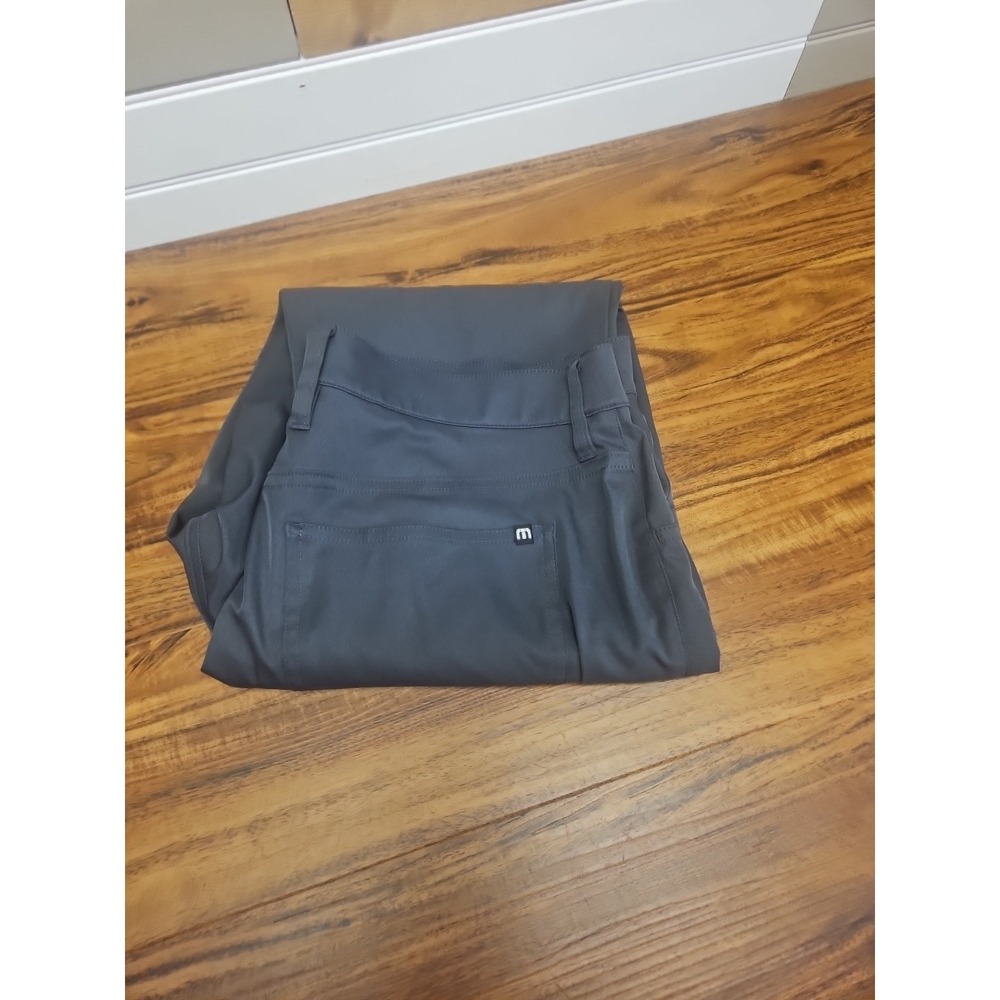 Travis Mathew Pants Men 35 Black Lightweight Golf Performance Stretch Tapered